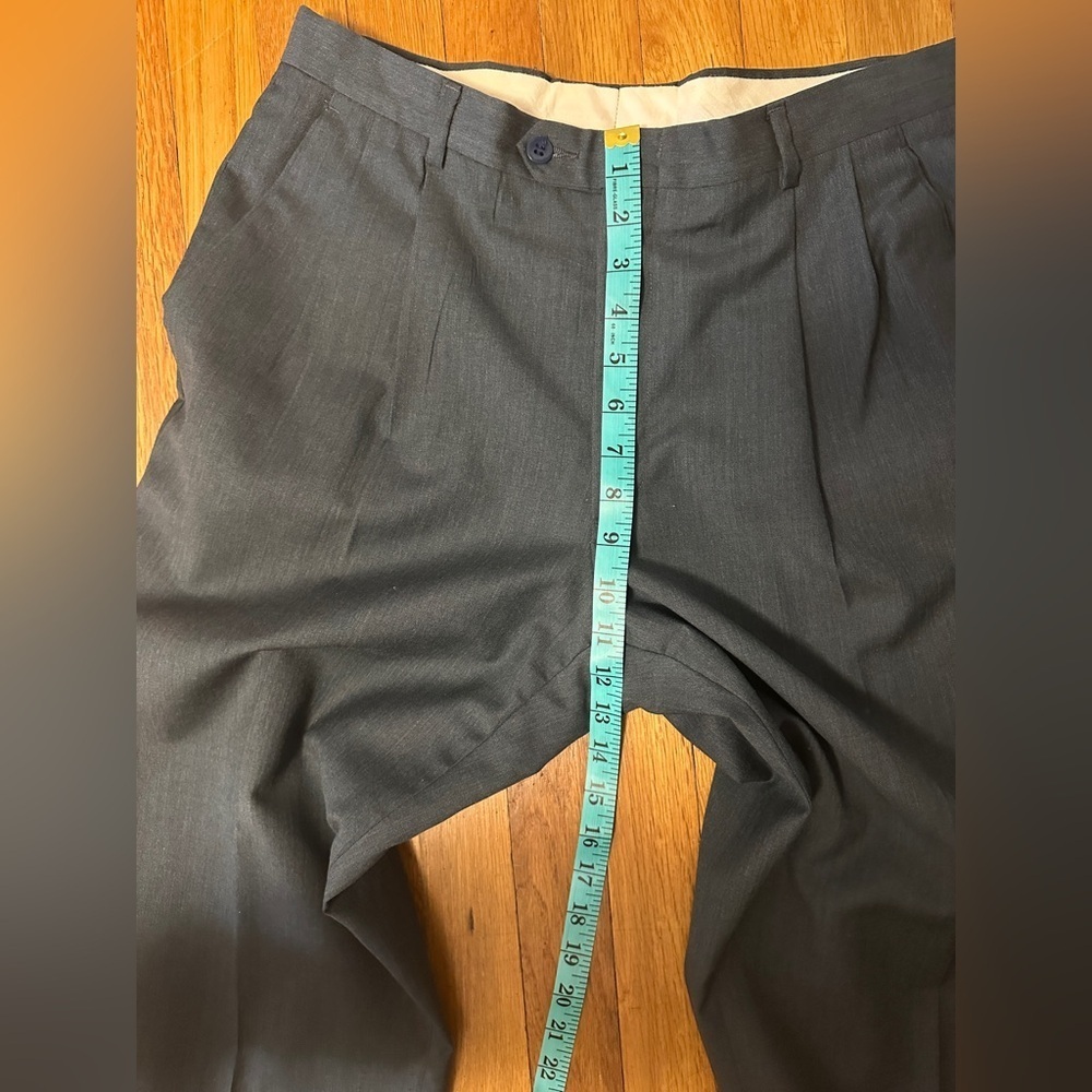 Valentini VINTAGE Pants Size 48 Euro 36 US Charcoal 100% Wool Rare! Italy - Picture 10 of 12